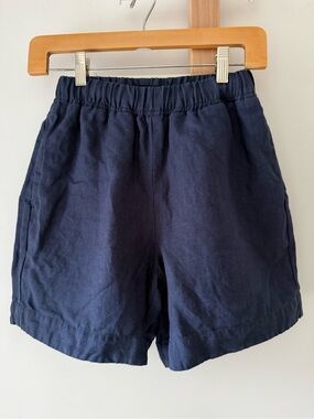 KOTN 100% Linen Navy Bermuda Shorts